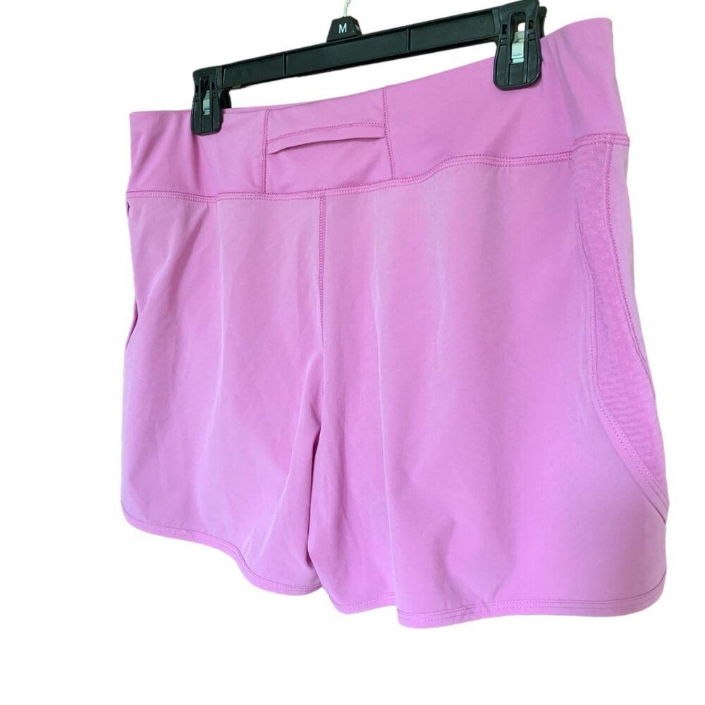RB3 Women's Running Shorts Built in Undergarment Pink Stretch Pockets Si… - Picture 3 of 7